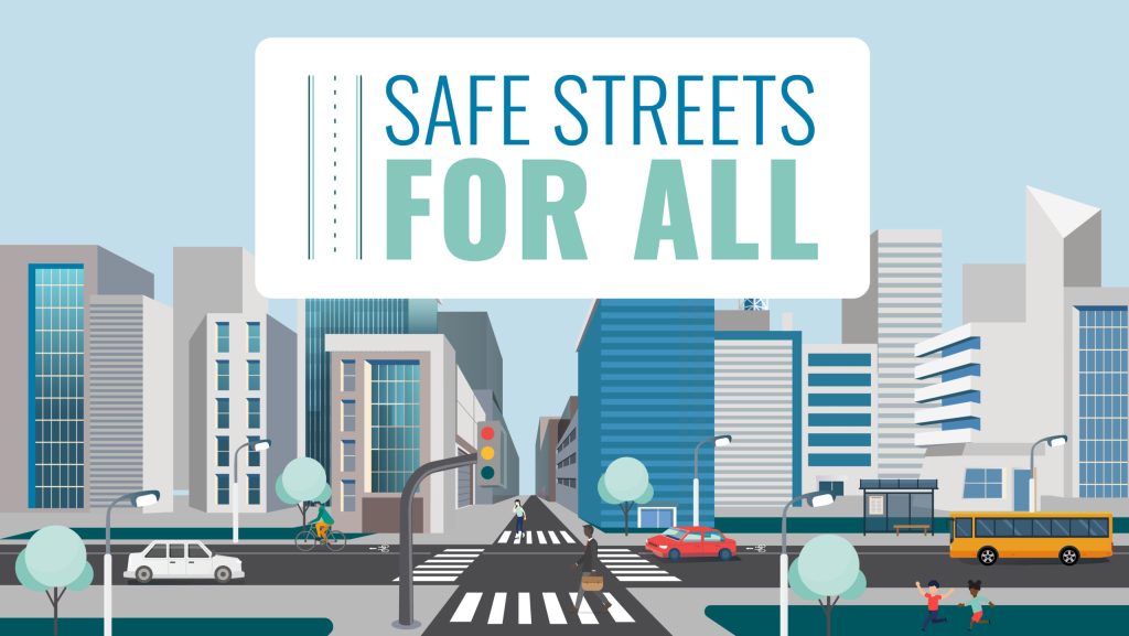 Safe Streets For All with cityscape